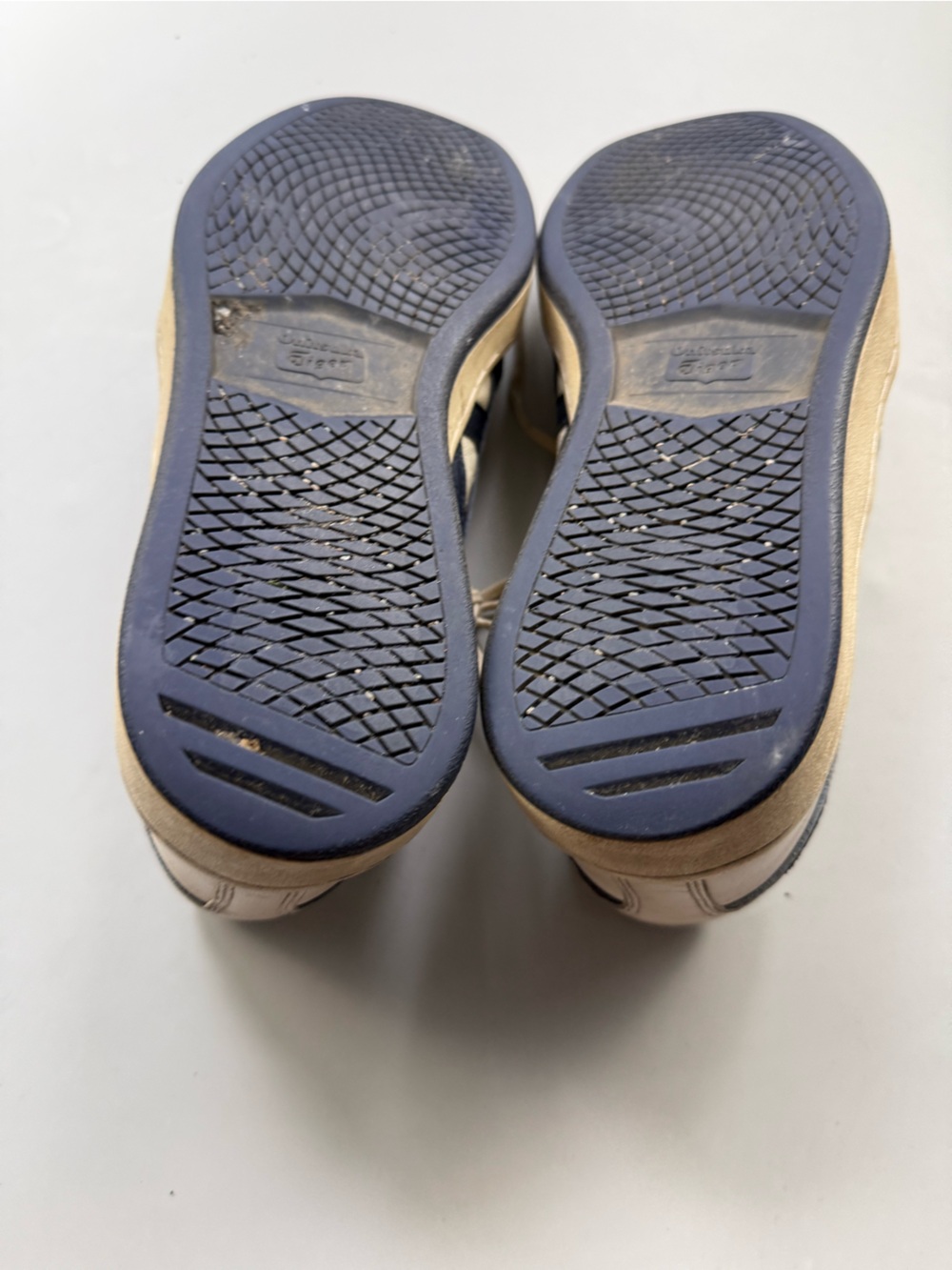 Onitsuka Tiger GSM SD Unisex Leather Sneakers Cream Navy Red EU 39 Women 7.5 - Picture 10 of 10
